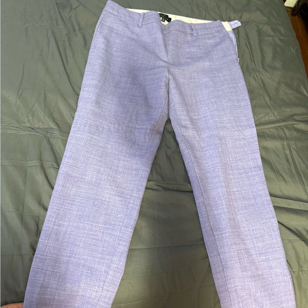 Talbots Purple Full-Length Straight Leg Pants
